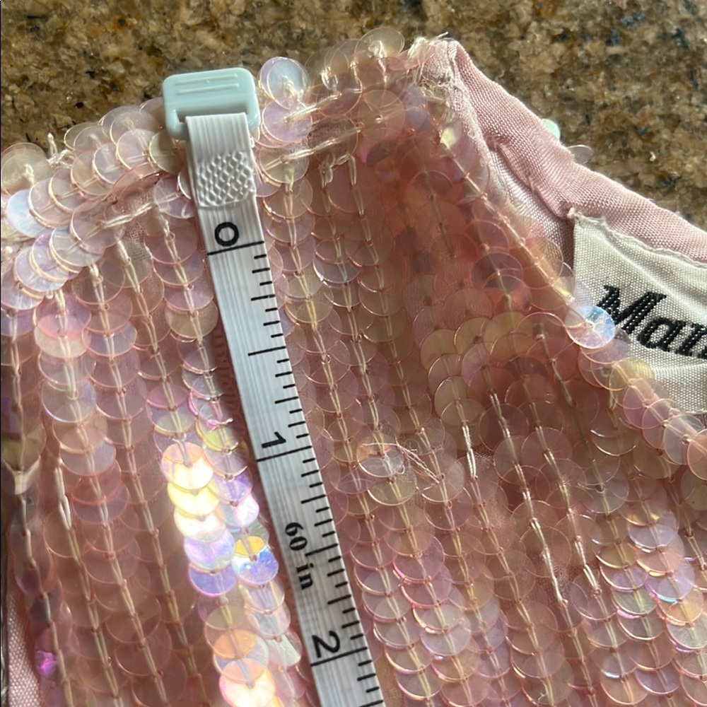 Pink Sequin Cocktial Dress with beaded Detail perfect for Special Occacion - Picture 14 of 16